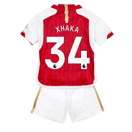 Dres Arsenal Granit Xhaka #34 Domaci za djecu 2023-24 Kratak Rukav (+ kratke hlače)